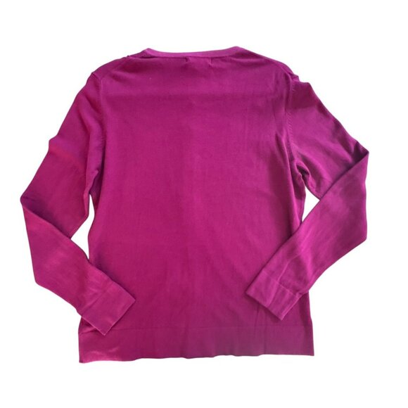 Merona Womens XL Button-Front Purple Cardigan Sweater NWT Berry Long Sleeve - Picture 2 of 5